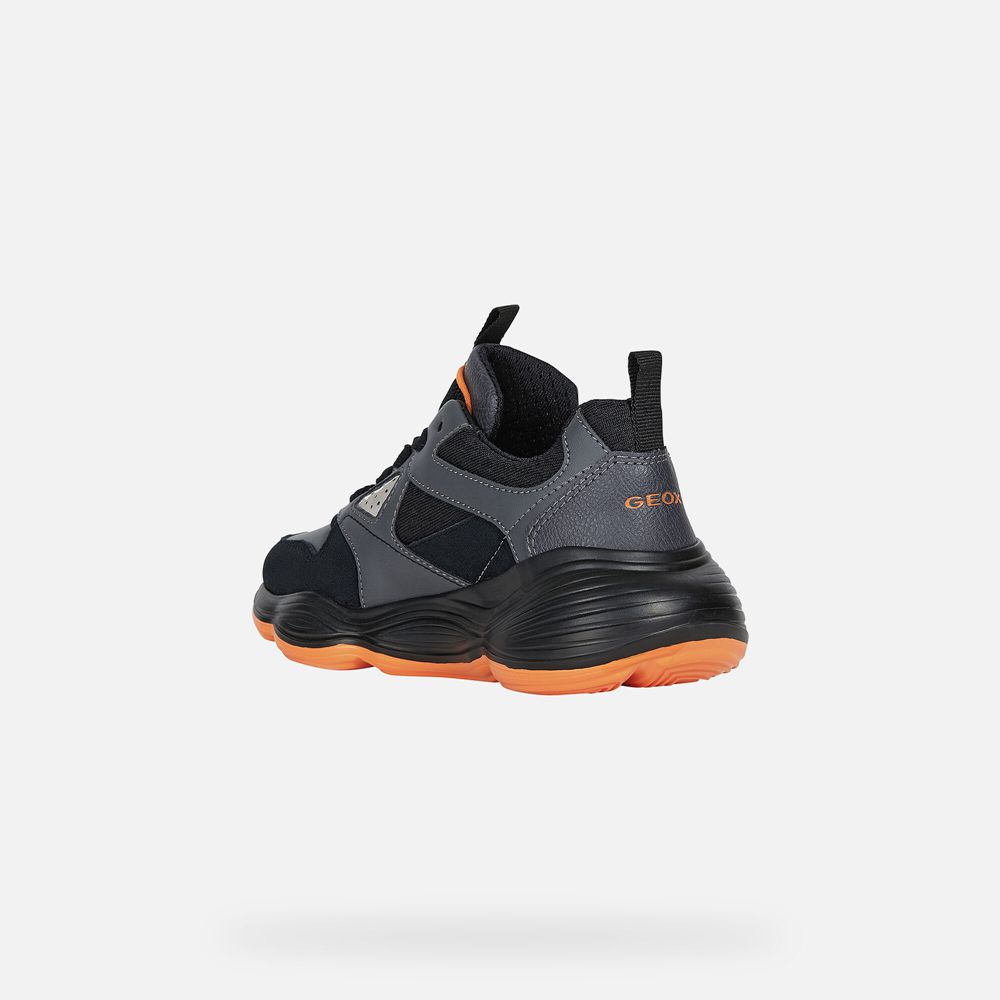 Geox Sneakers Black/Orange Bubblex - Geox Boys Shoes - ILHJGV573